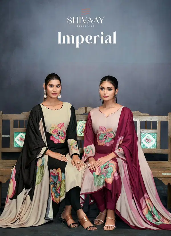 Imperial By Shivaay Viscose Pashmina Printed Designer Dress Material Wholesale Price