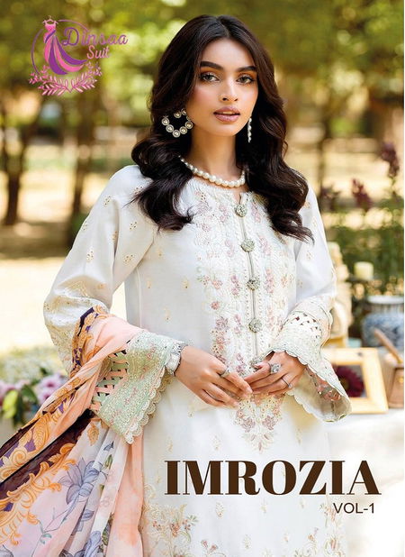 Imrozia Vol 1 By Dinsaa Cotton Embroidery Pakistani Suits Wholesale Market In Surat Catalog