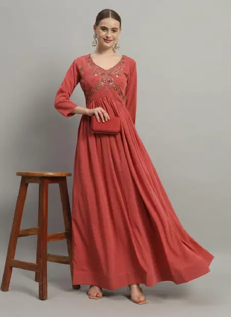 IN Alia Cut Heavy Work Georgette Party Wear Gown Wholesale Price In Surat