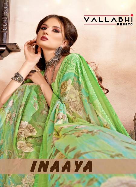 Inaaya By Vallabhi Printed Moss Georgette Sarees Wholesale Market In Surat