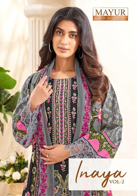 Inaya Vol 2 By Mayur Cotton Printed Surat Dress Material Wholesale Market