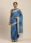 Indigo 1.1 Latest Fancy Designer Regular Casual Wear Linen Cotton Printed Saree Collection
