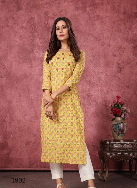 Indira 1902 Printed Cambric Cotton Printed Kurti Wholesale Price In Surat
 Catalog