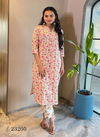 Indira 23205 Straight Cotton Kurti With Bottom wholesale catalogue Surat
