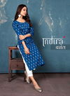 Indira Basant Printed Latest Regular Wear Cotton Linen
 Kurtis With Bottom Collection
