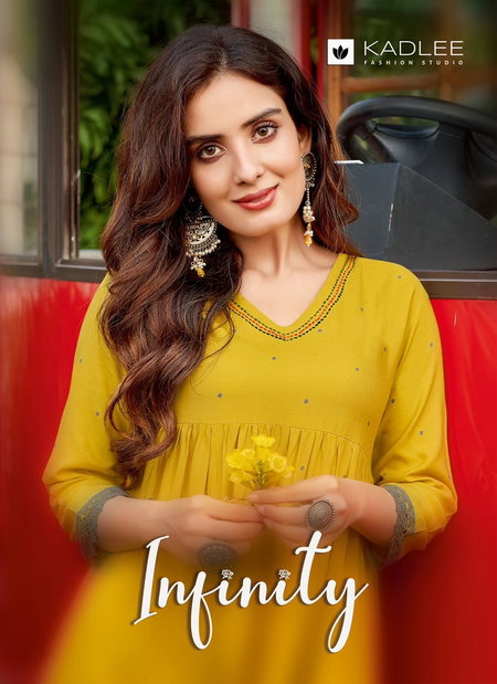 Infinity By Kadlee Rayon Printed Kurti Exporters In India