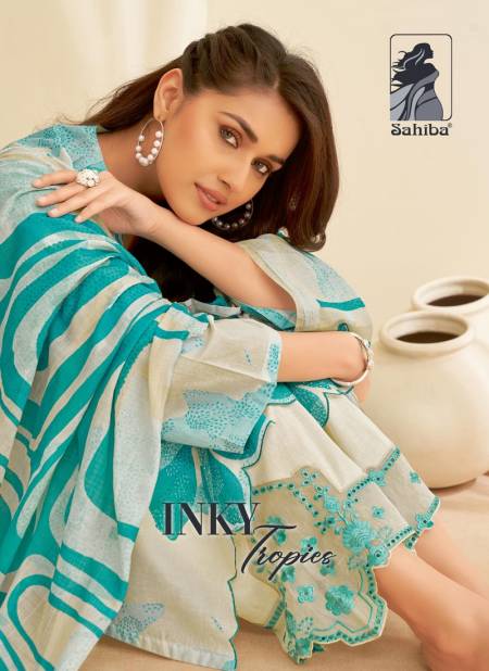 Inky Tropies By Sahiba Heavy Moscow Cotton Dress Material Wholesale Suppliers In Mumbai  Catalog