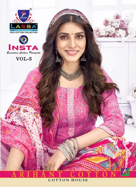 Insta Vol 3 By Lassa Dress Material Cotton Printed Dress Material Wholesale Price In Surat
