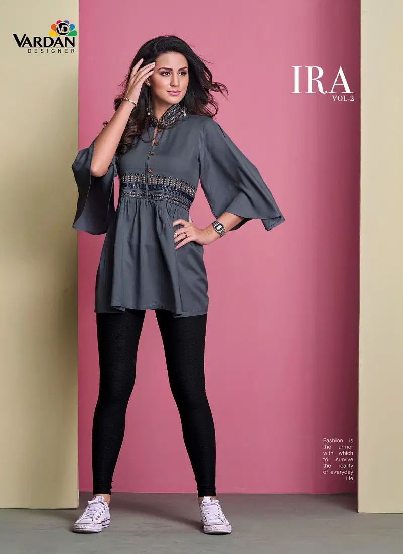 Ira Vol 2 By Vardan Rayon Ladies Top Western Wholesale Shop In Surat Catalog