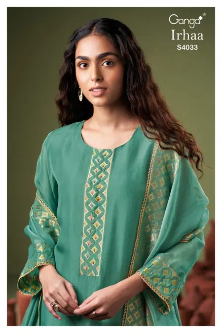 Irha 4033 By Sudriti Organza Silk Best Dress Material Wholesale Shop In Surat
