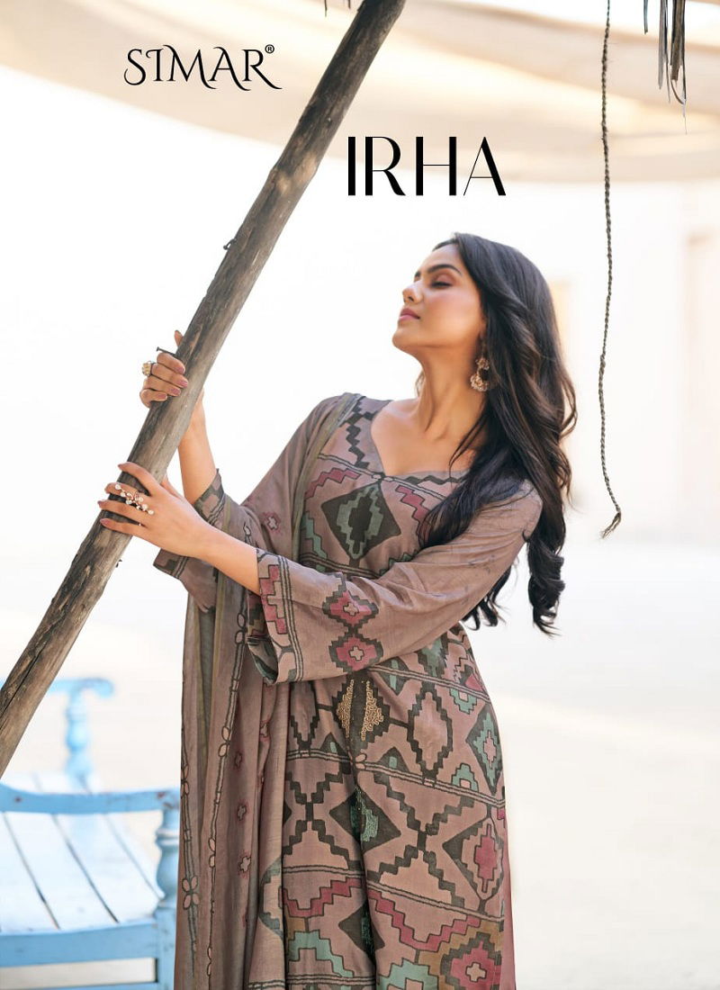 Irha By Glossy Viscose Digital Printed Dress Material Wholesale In India Catalog