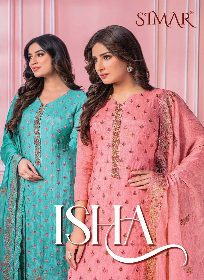 Isha By Glossy Viscose Printed Dress Material Orders In India Catalog