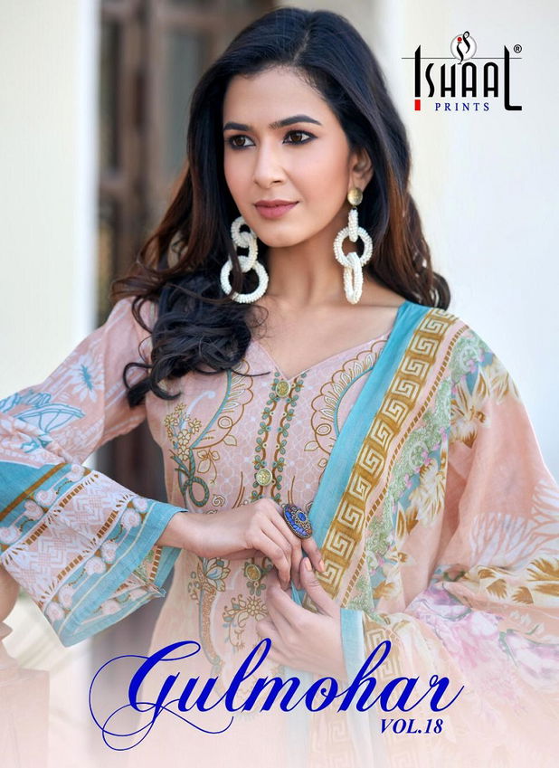 Ishaal Gulmohar 18 Latest Fancy Designer Pure Lawn Karachi Dress Material Collection
