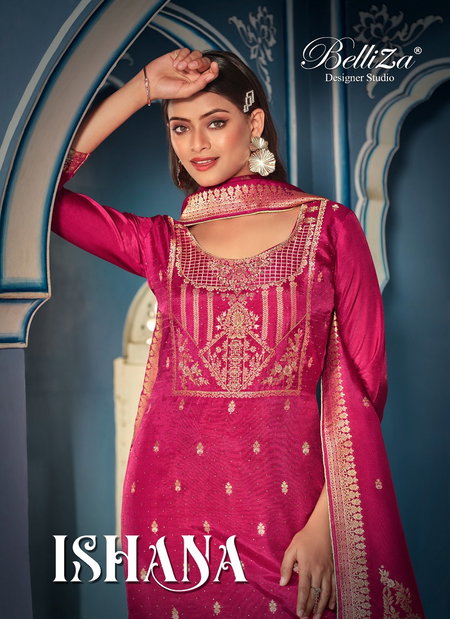 Ishana By Belliza Viscose Jacquard Designer Dress Material Wholesale Shop In Surat
