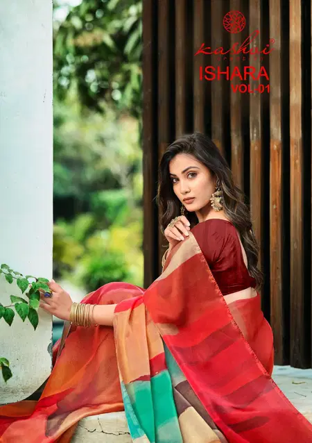 Ishara Vol 1 By Kashvi Nc Moss Printed Daily Wear Saree Wholesale Price In Surat
