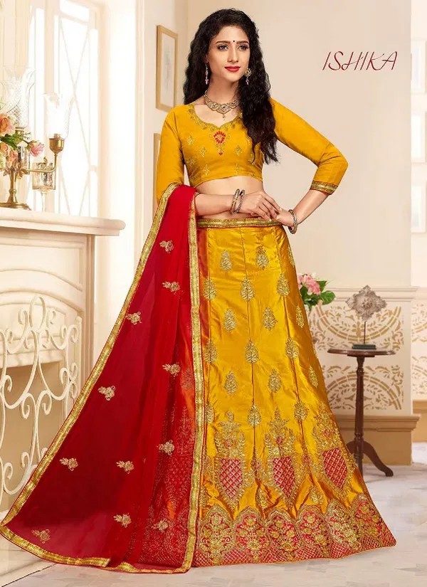 Saanchi Ishika Wedding Designer Bridle Embroidered Silk Lehenga Choli Collection