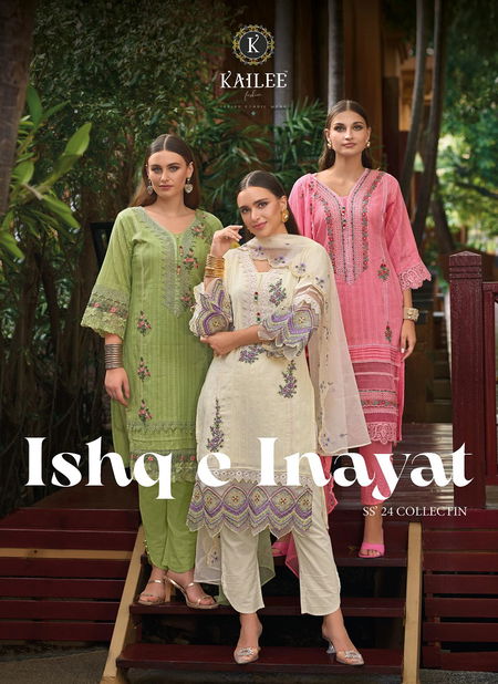 Ishq E Inayat By Kailee Cotton Designer Kurti With Bottom Dupatta Wholesale Market In Surat
 Catalog