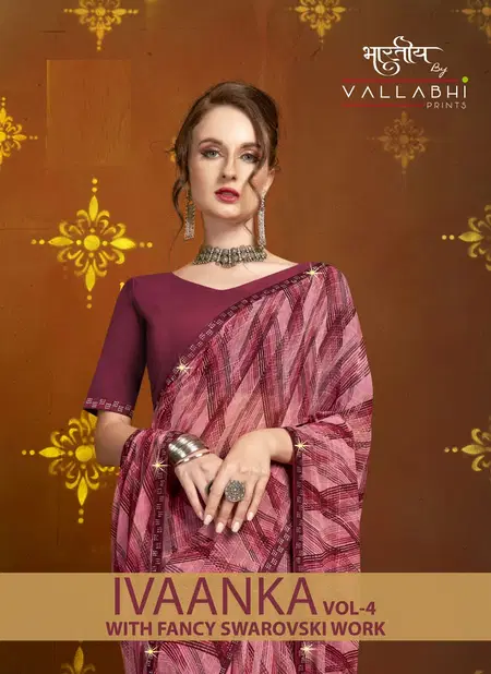 Ivaanka Vol 4 By Vallabhi Georgette Printed Daily Wear Sarees Wholesale Shop In Surat
 Catalog