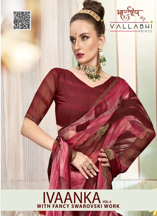 Ivaanka Vol 5 By Vallabhi Georgette Printed Sarees Wholesale Shop In Surat
