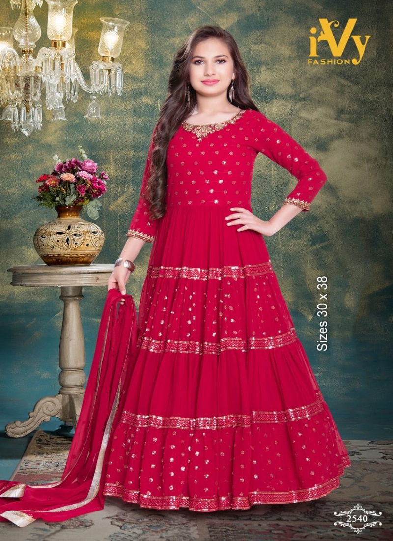 Ivy Fashion 2540 Fancy Designer Festive Wear Kids Gown Collection