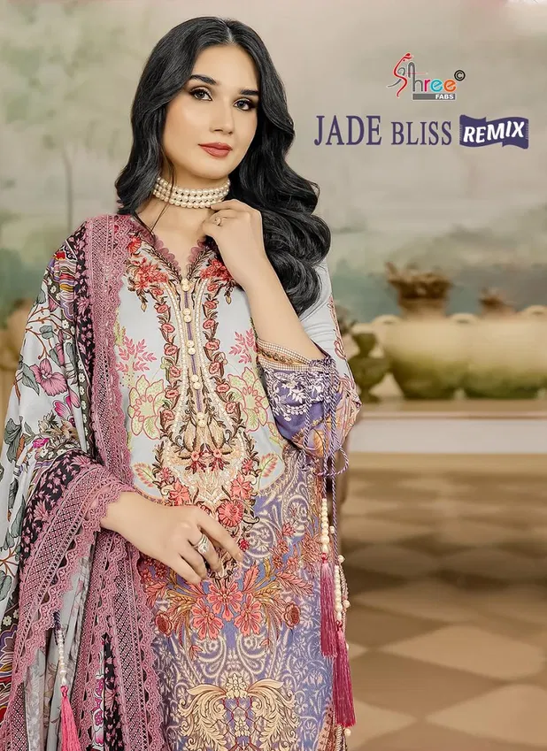 Jade Bliss Remix By Shree Printed Cotton Pakistani Suits Exporters In India