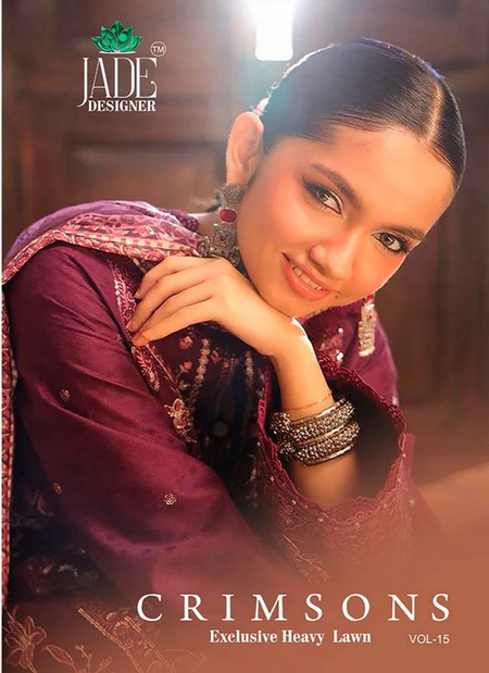 Jade Crimson Exclusive Lawn Vol 15 Wholesale Dress Material Suppliers In Mumbai
