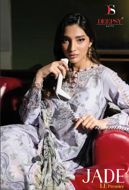 Jade Le By Deepsy Pure Cotton Pakistani Dress Material

