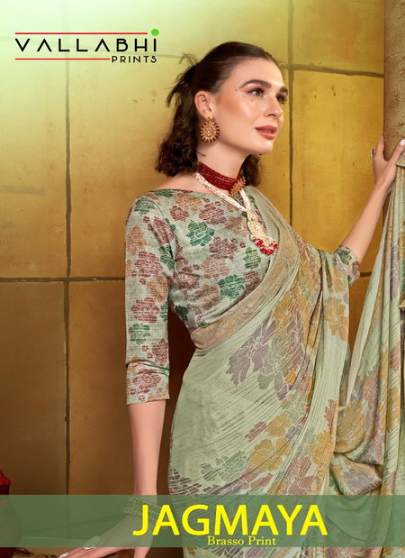 Jagmaya By Vallabhi Printed Brasso Sarees Wholesale Market In Surat