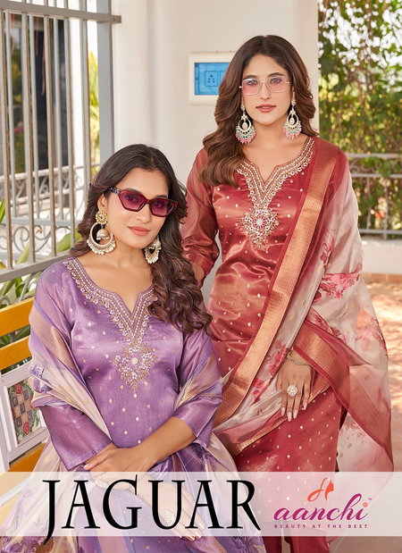 Jaguar By Aanchi Shimmer Wholesale Kurti With Bottom Dupatta Suppliers In Mumbai