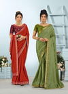 Jaimini Latest Designer Festive Wear Vichitra Silk Saree Collection