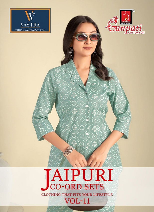 Jaipuri Vol 11 By Ganpati Cotton Printed Cord Set Top With Bottom Online Wholesale