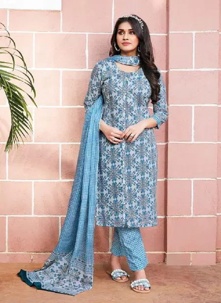 Jaipuri Vol 12 By Ganpati Cotton Printed Kurti With Bottom Dupatta Wholesale Shop In Surat Catalog