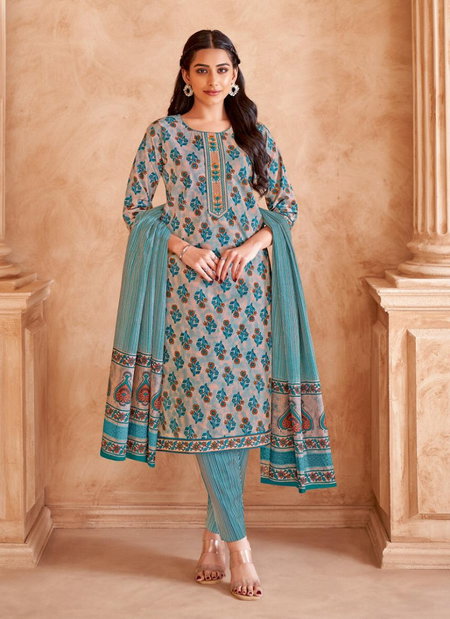 Jaipuri Vol 7 By Kala Printed Cotton Embroidery Dress Material Orders In India