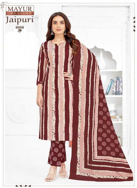 Jaipuri Vol 8 By Mayur Cotton Printed Dress Material Wholesale Shop In Surat
