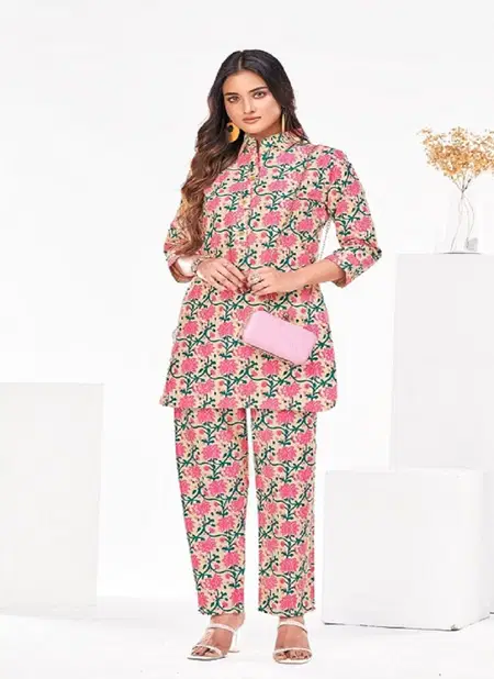 Jaipuri Vol 9 By Ganpati Cotton Printed Cord Set Ladies Top With Pants Wholesalers In Delhi Catalog