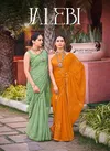Jalebi Right Women Swarovski Foil Printed Party Wear Sarees Wholesale Shop In Surat 