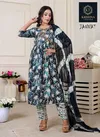 Jannat Vol 1 By Krishna Alia Cut Rayon Printed  Kurti With Bottom Dupatta Wholesale Online
