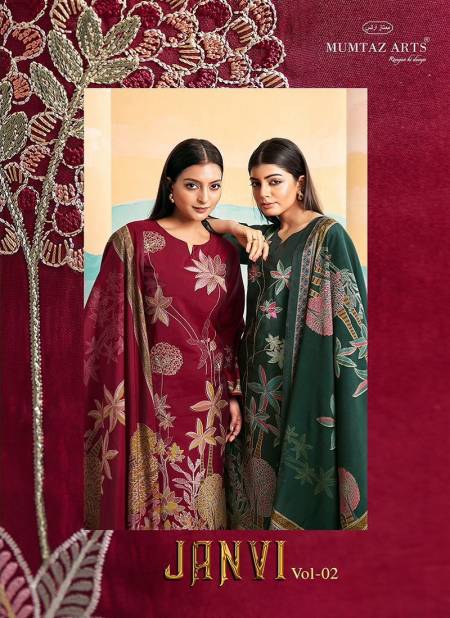 Janvi Vol 2 By Mumtaz Arts Muslin Digital Printed Dress Material Wholesale Market In Surat Catalog