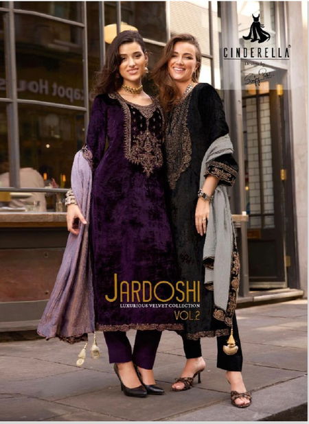 Jardoshi Vol 2 By Cinderella Winter wear Velvet Designer Salwar Suit 
 Catalog