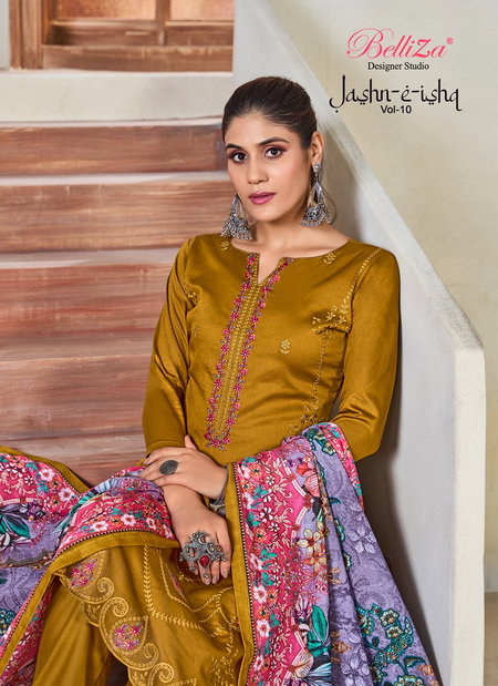 Jashn E Ishq Vol 10 By Belliza Jam Cotton Embroidery Dress Material Wholesale Price In Surat