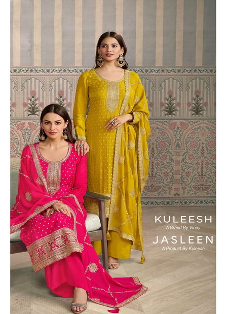 Jasleen By Vinay Kuleesh Chinon Salwar Kameez Wholesale Shop In Surat
