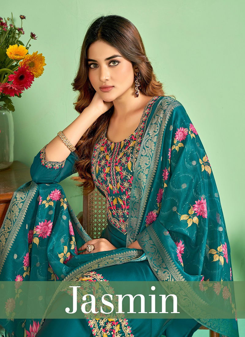 Jasmin By Banwery Silk Designer Readymade Suits Wholesale Shop In Surat Catalog