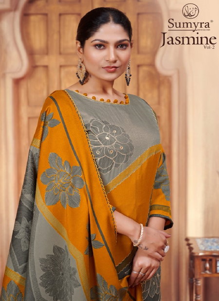 Jasmine Vol 2 By Sumyra Radhika Designer Printed Pashmina Dress Material Wholesale Shop in Surat