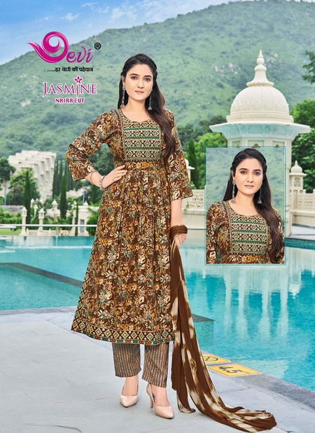 Jasmine Vol 6 By Devi Rayon Capsule Printed Kurti WIth Bottom Dupatta Wholesale Online
 Catalog