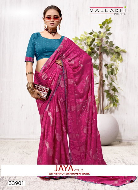 Jaya Vol 2 By Vallabhi Moss Brasso Fancy Wholesale Saree In India
