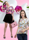 Jelite Orchid Crepe Western Latest Fancy Designer Casual Wear Western Cotton Digital Ladies Top Collection
