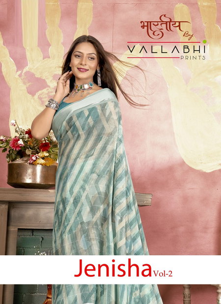 Jenisha Vol 2 By Vallabhi Printed Georgette Sarees Wholesale Shop In Surat
