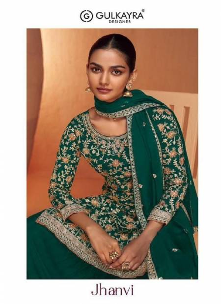 Jhanvi By Gulkayra Real Chinon Wedding Wear Designer Sharara Salwar Kameez Wholesale Price In Surat Catalog