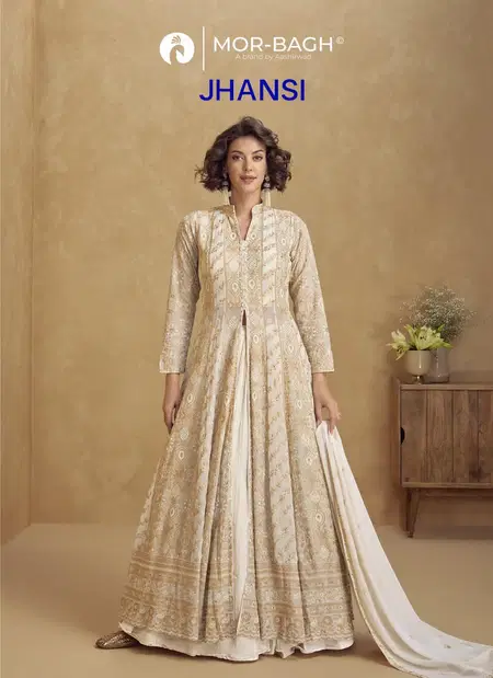 Jhasi By Aashirwad Georgette Embroidery Readymade Suits Exporters In India
