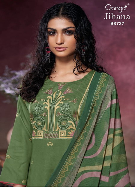 Jihana 3727 By Ganga Cotton Satin Salwar Kameez Wholesale Price In Surat